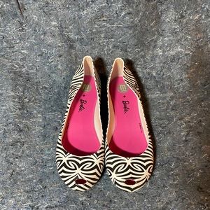 Melissa + Barbie Jelly Zebra Flats